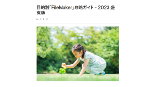 目的別「FileMaker」攻略ガイド - 2023 盛夏版